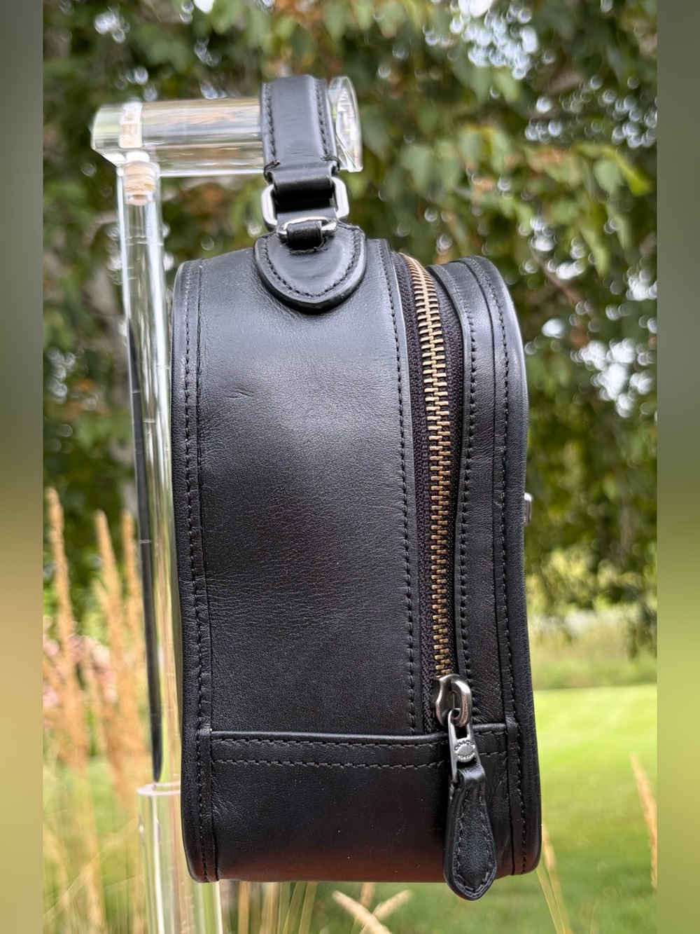 Coach Archive Retro Lunch Pail Black Leather Top handle Crossbody F11785 - Picture 10 of 17